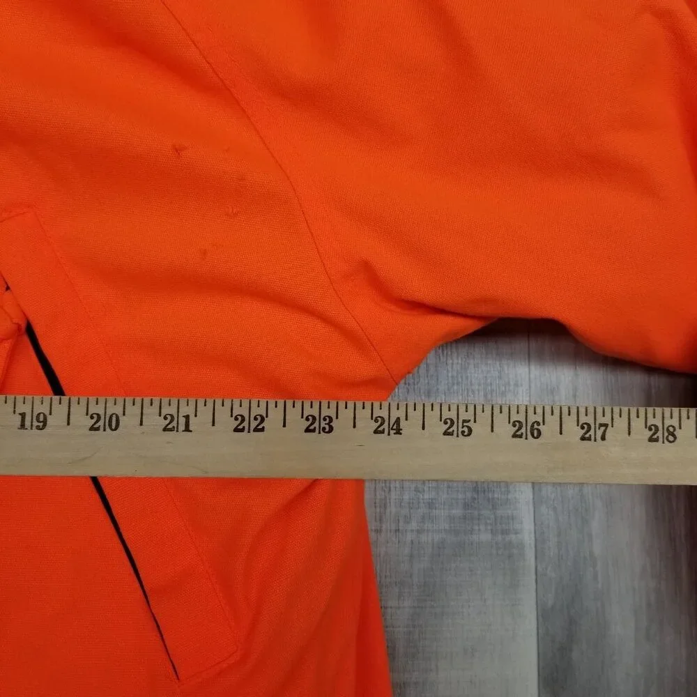 ✅Mount'n Prairie Hooded Hunting 3/1 Jacket W/Zip Out Liner Orange Mens M *STAIN - Picture 4 of 14